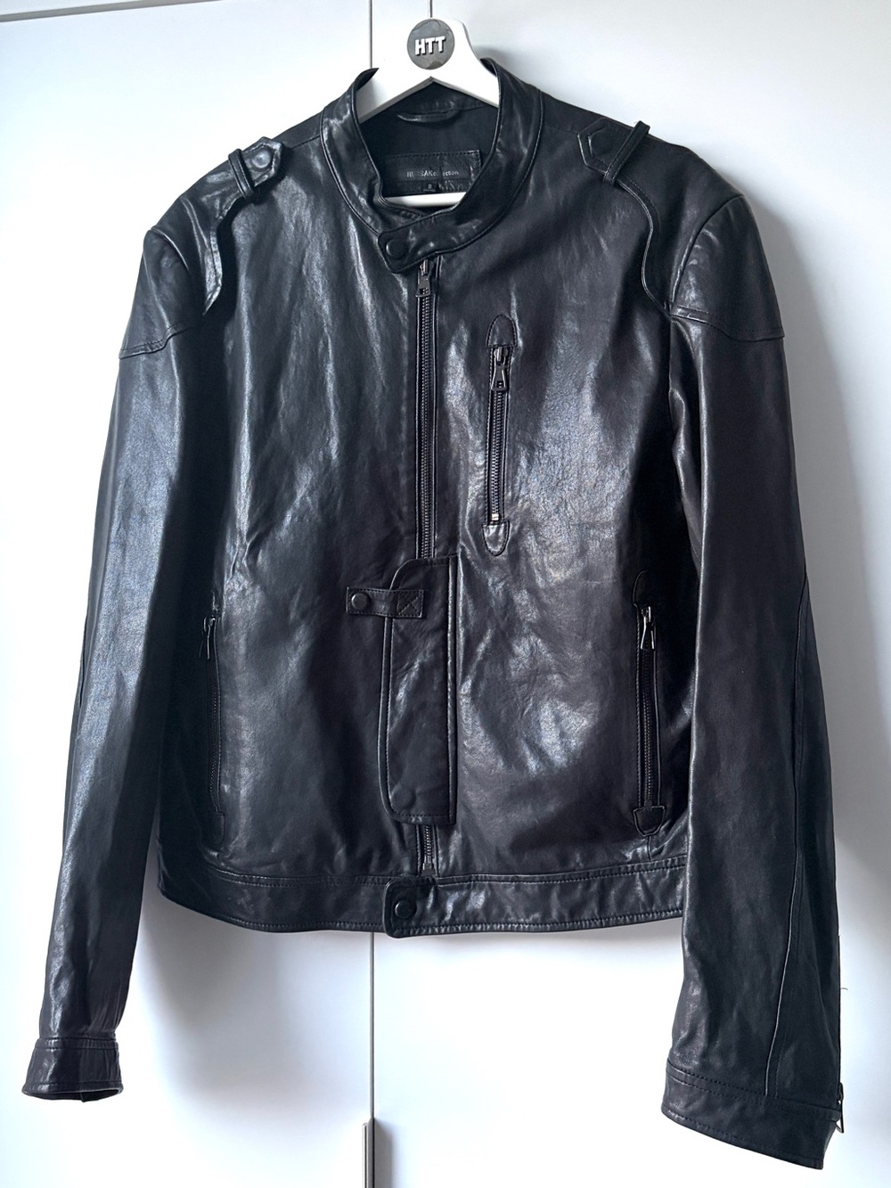 RUDSAK Black Leather Bomber Jacket